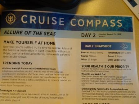 Day 2 Cruise Compass